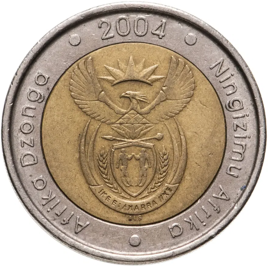 ЮАР 5 рандов (рэндов, rand) 2004, реверс