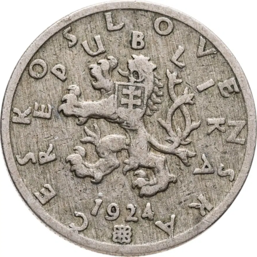 Чехословакия 50 геллеров (haleru) 1924, реверс