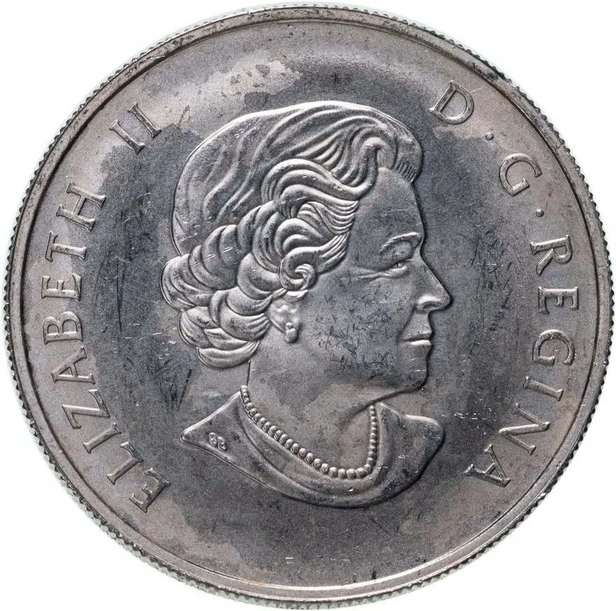 Канада 50 долларов (dollars) 2014  Белая сова, реверс