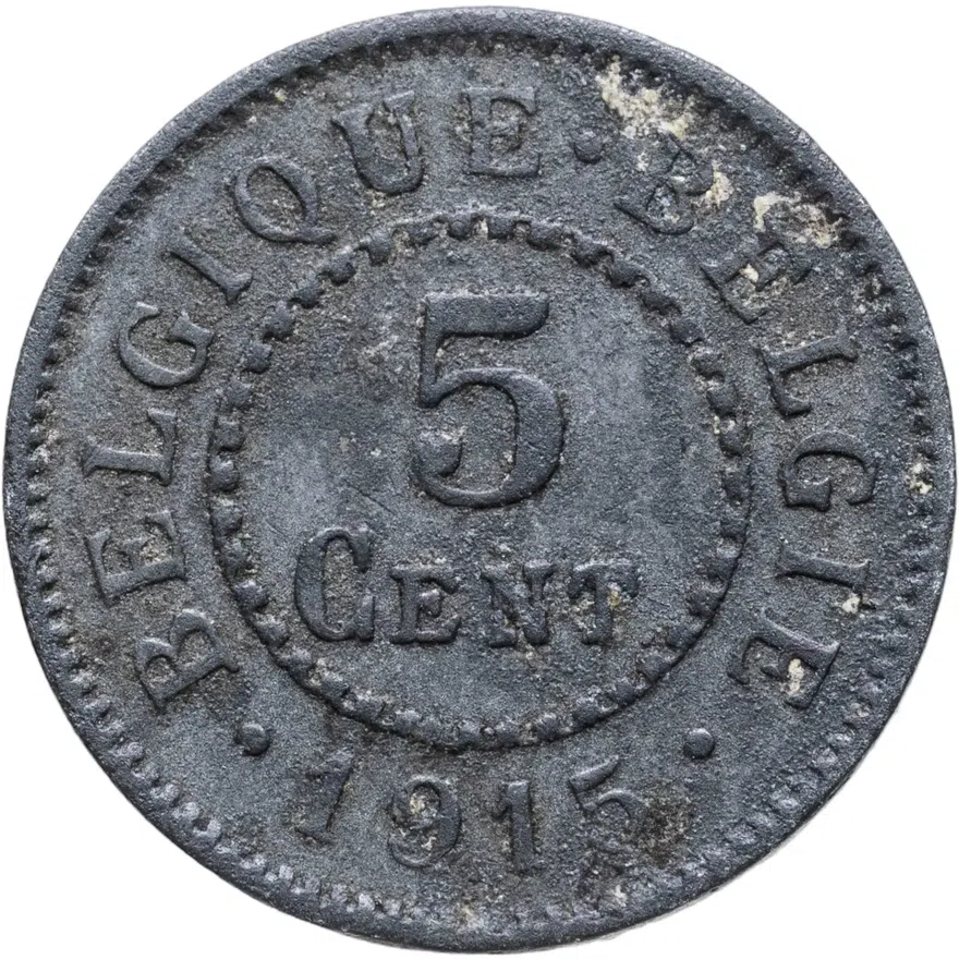 Бельгия 5 сантимов (centimes) 1915
