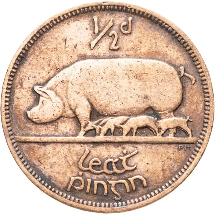 Ирландия 1/2 пенни (penny) 1942