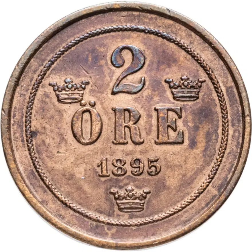 Швеция 2 эре (ore) 1895