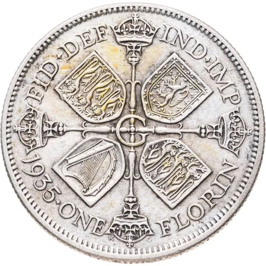 Великобритания 2 шиллинга (флорин, shillings) 1935, реверс
