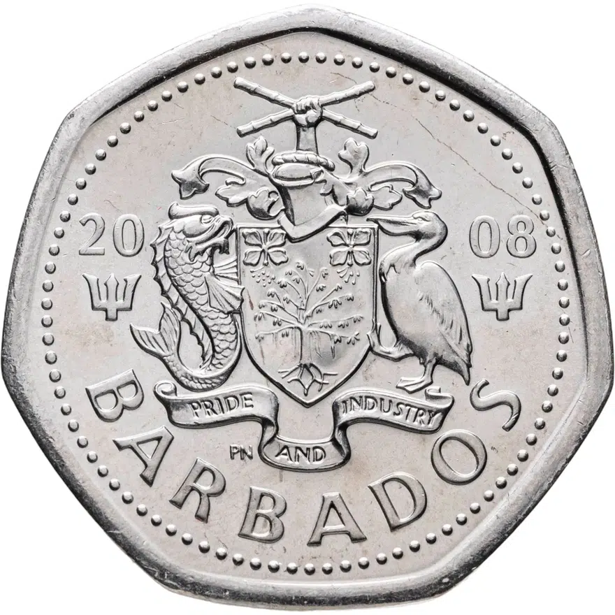 Барбадос 1 доллар (dollar) 2008, реверс