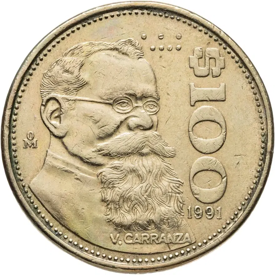 Мексика 100 песо (pesos) 1991