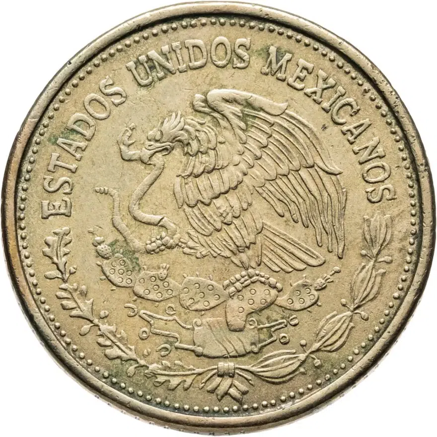 Мексика 100 песо (pesos) 1991, реверс