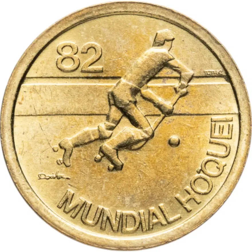 Португалия 1 эскудо (escudo) 1982  Чемпионат мира по хоккею на роликах