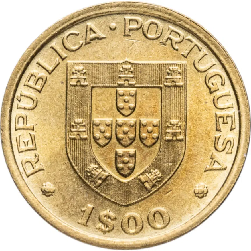 Португалия 1 эскудо (escudo) 1982  Чемпионат мира по хоккею на роликах, реверс