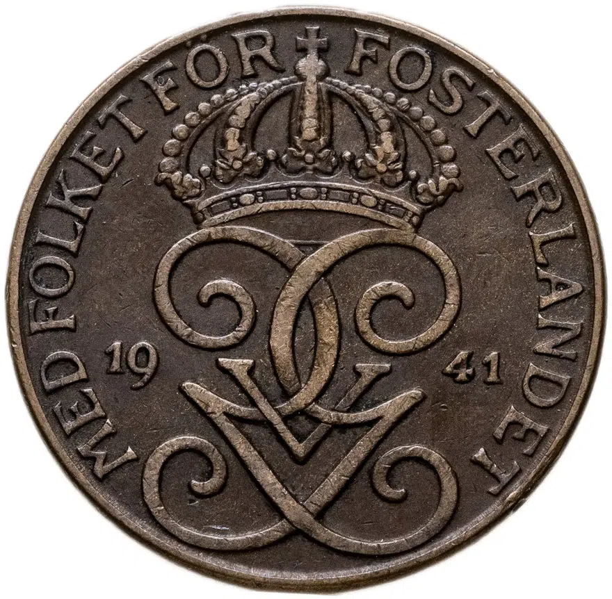 Швеция 5 эре (ore) 1941, аверс