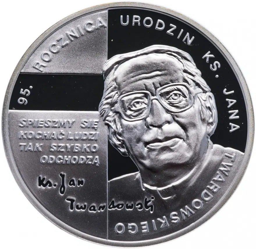 Польша 10 злотых (zlotych) 2010 "95 лет со дня рождения Яна Якуба Твардовского", аверс