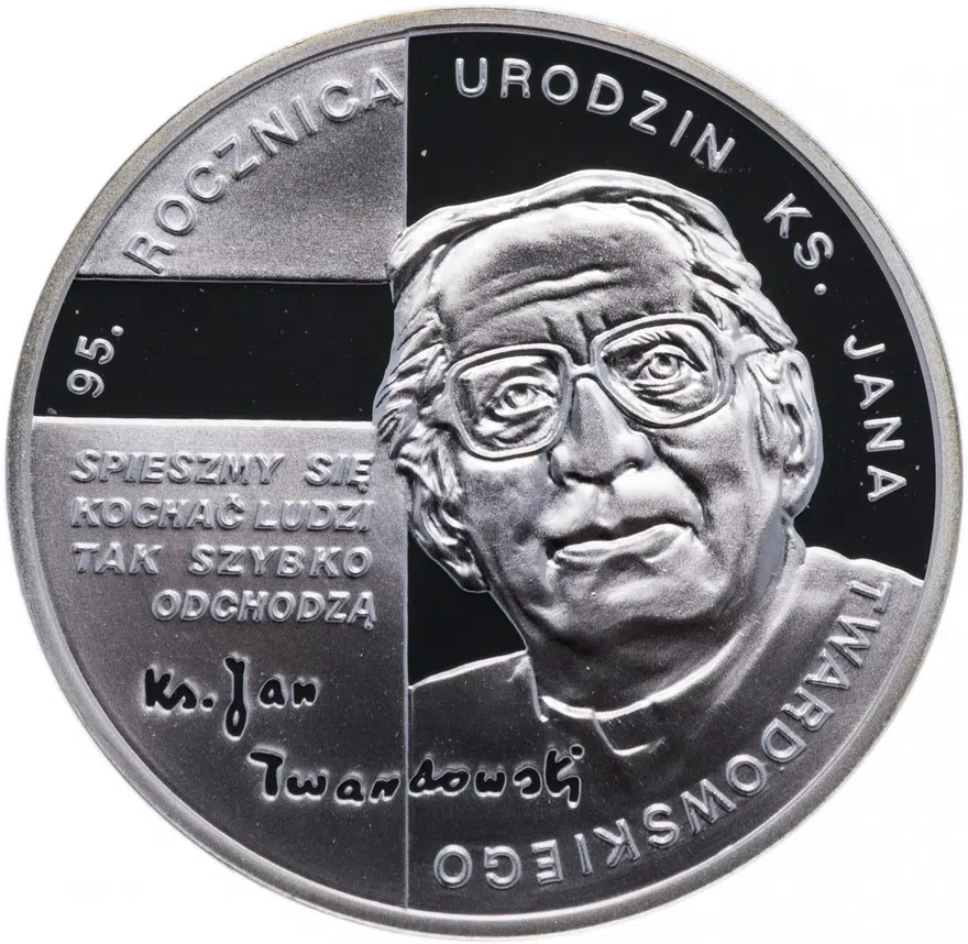 Польша 10 злотых (zlotych) 2010 "95 лет со дня рождения Яна Якуба Твардовского", реверс