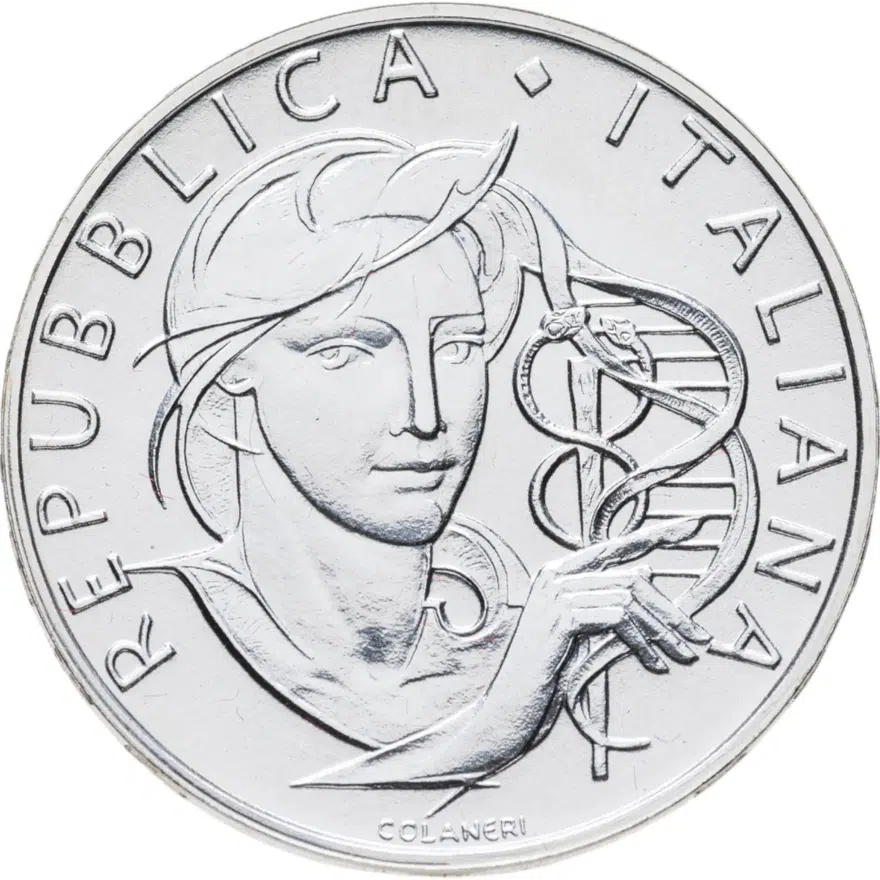 Италия 500 лир (lire) 1989  Борьба против рака, аверс