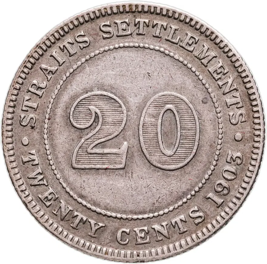 Стрейтс Сетлментс 20 центов (cents) 1903