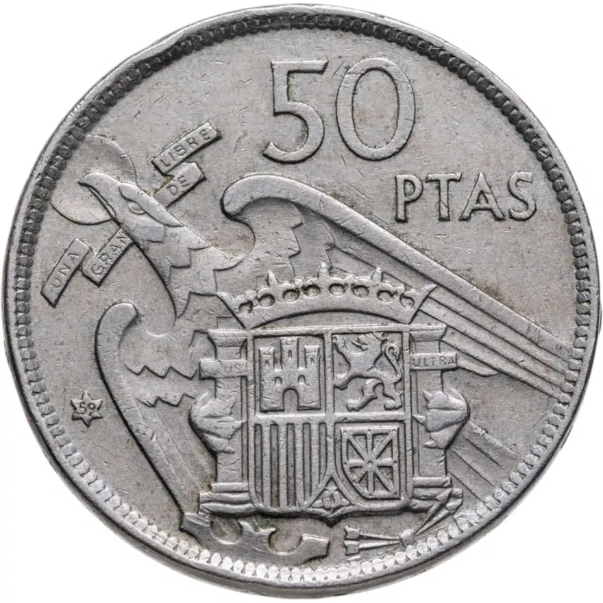Испания 50 песет 1957 (1959)
