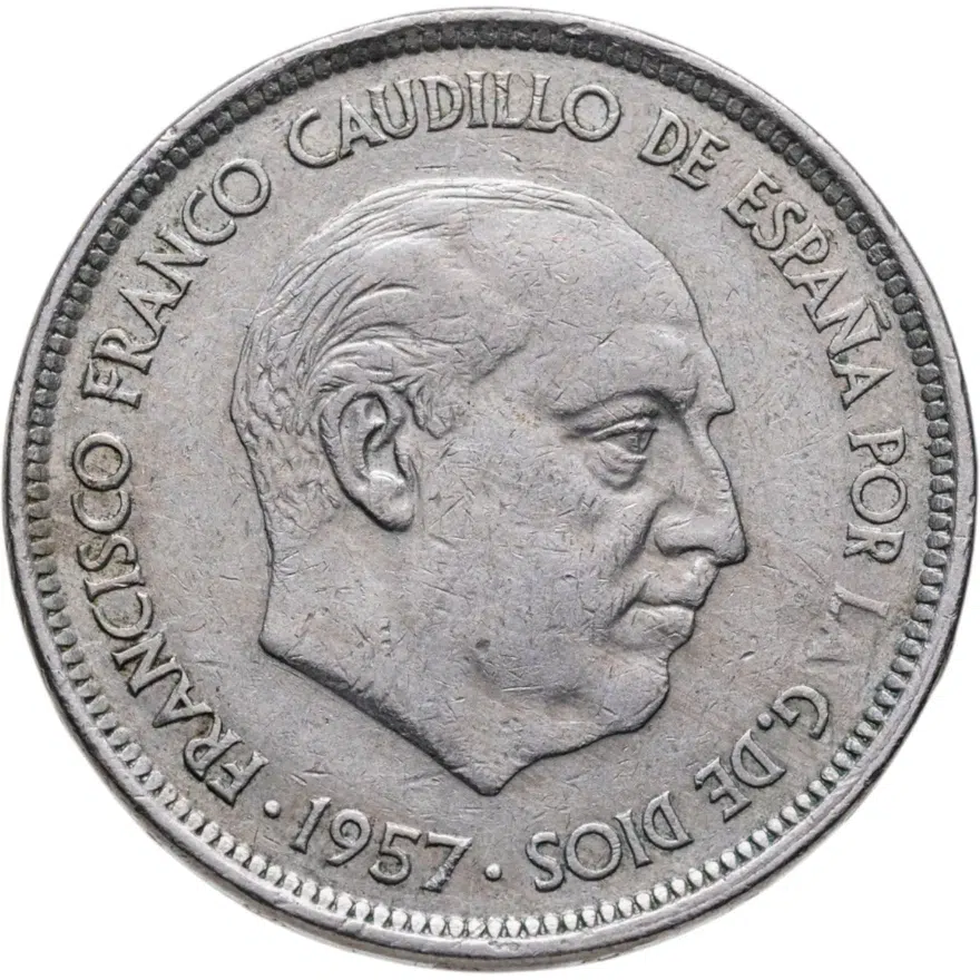 Испания 50 песет 1957 (1959), реверс