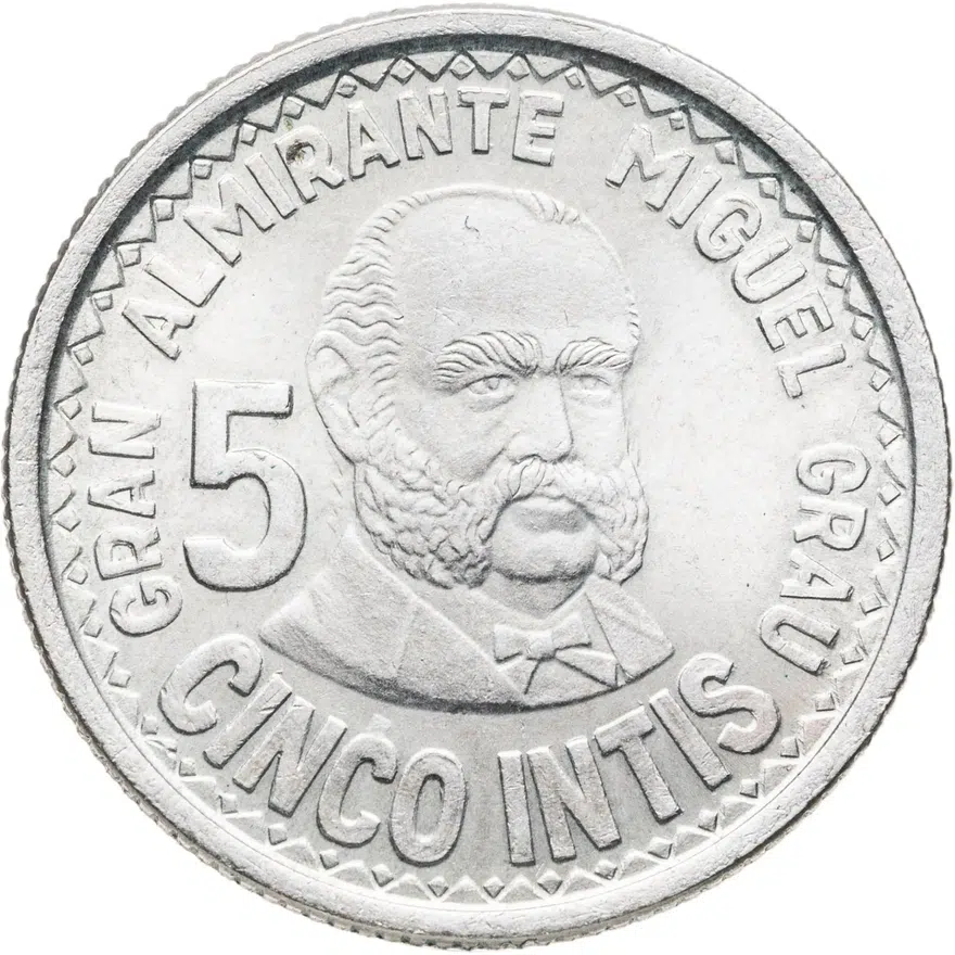 Перу 5 инти (intis) 1987, аверс