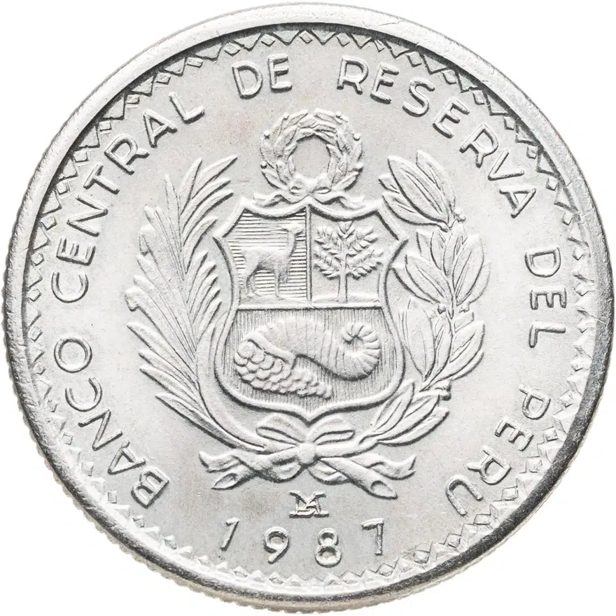 Перу 5 инти (intis) 1987, реверс