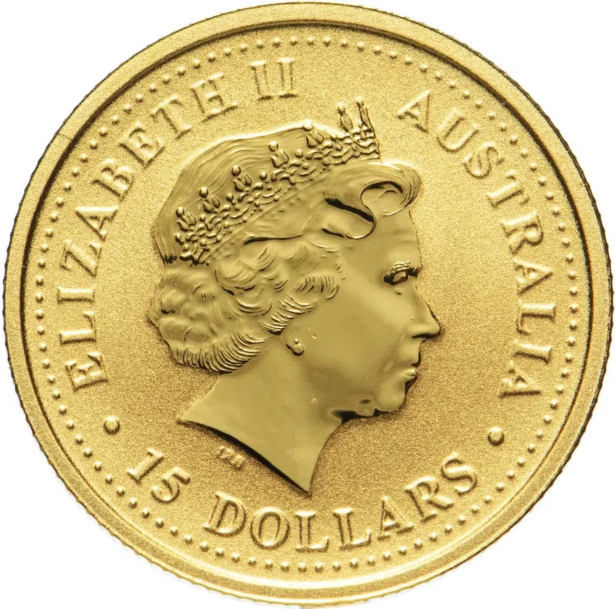 Австралия 15 долларов (dollars) 2004  Восточный календарь - Год Обезьяны, реверс