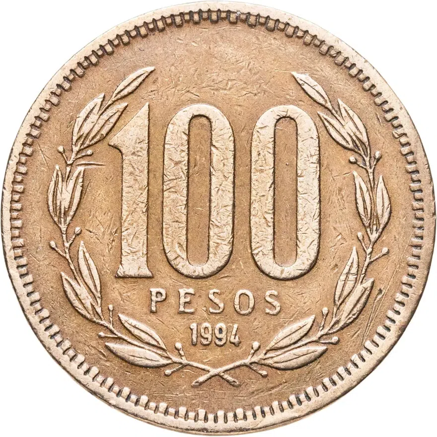 Чили 100 песо (pesos) 1994