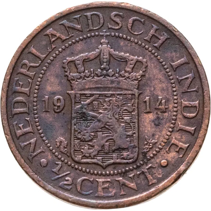 Голландская Ост-Индия 1/2 цента (cent) 1914, реверс