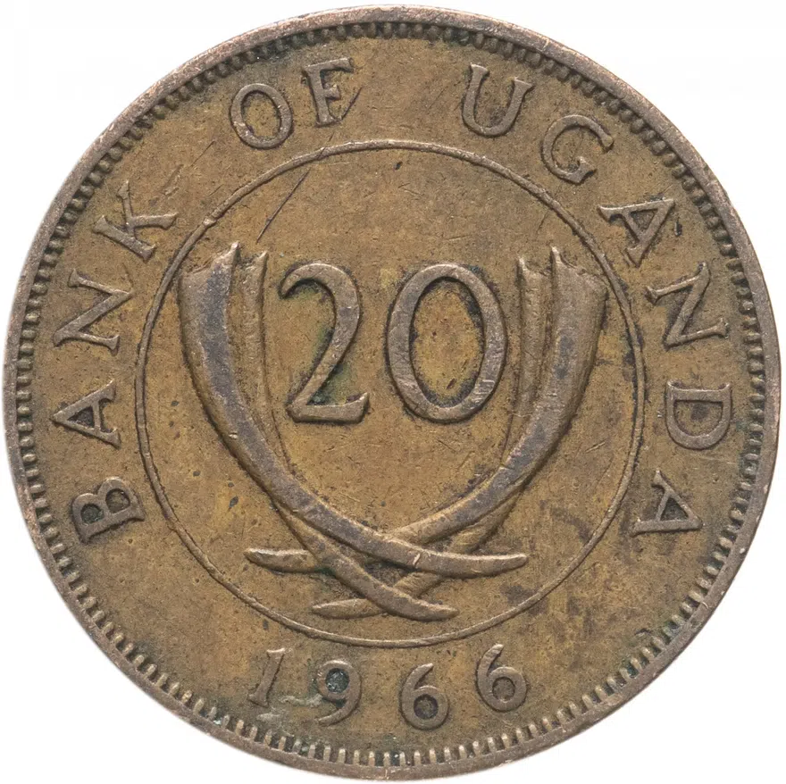 Уганда 20 центов (cents) 1966, реверс