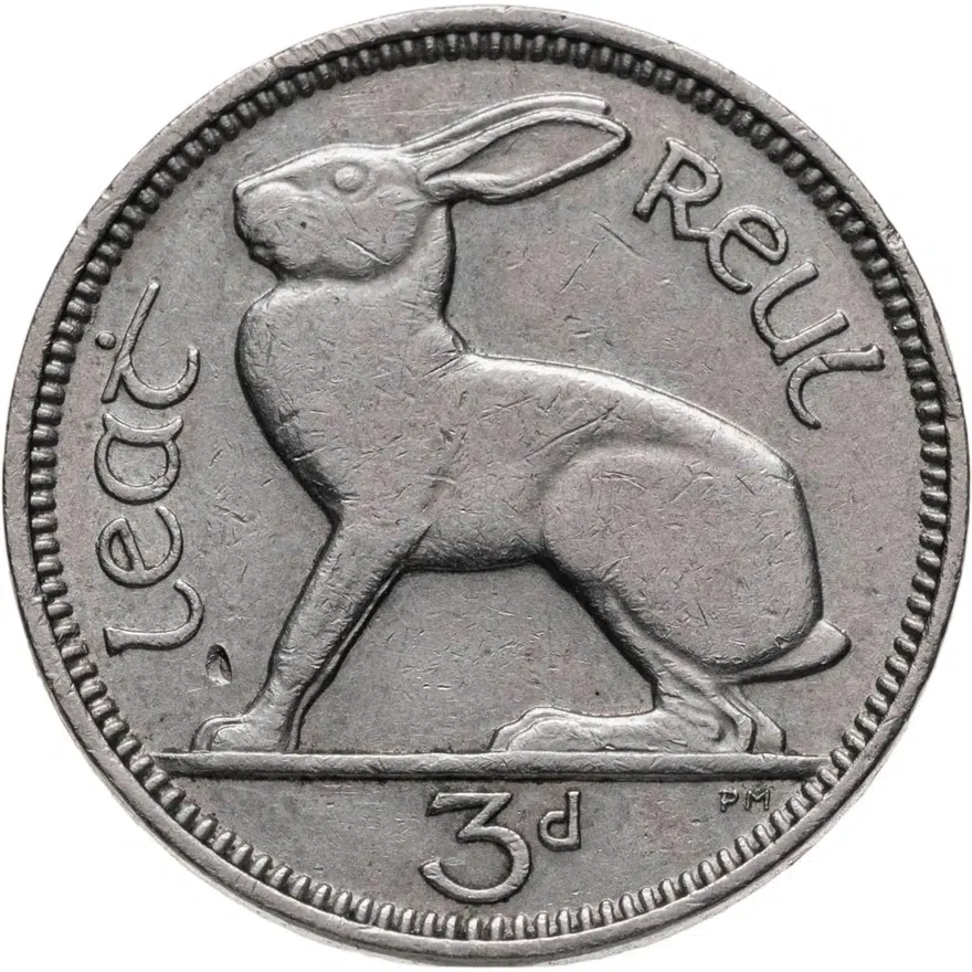 Ирландия 3 пенса (pence) 1963, реверс
