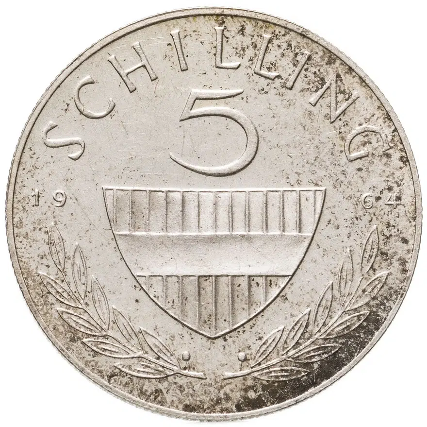 Австрия 5 шиллингов (shillings) 1964, реверс
