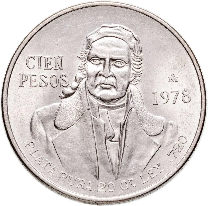 Мексика 100 песо (pesos) 1978