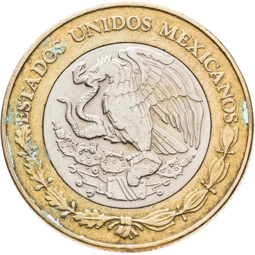 Мексика 10 песо (pesos) 2004, аверс