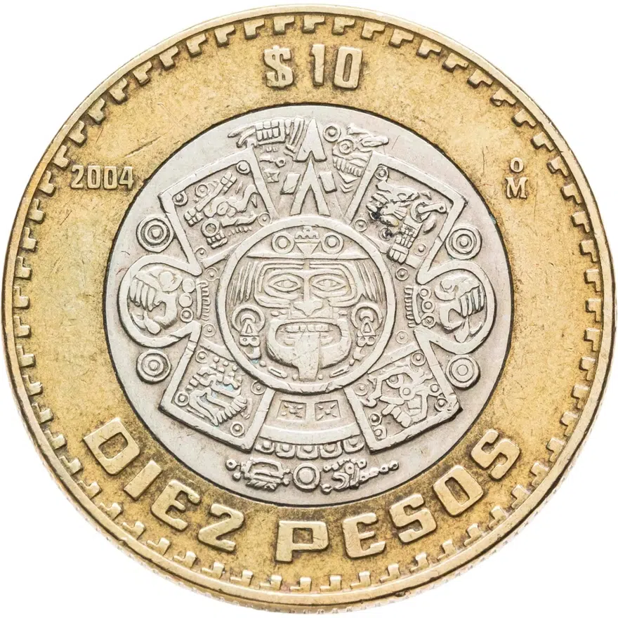 Мексика 10 песо (pesos) 2004, реверс