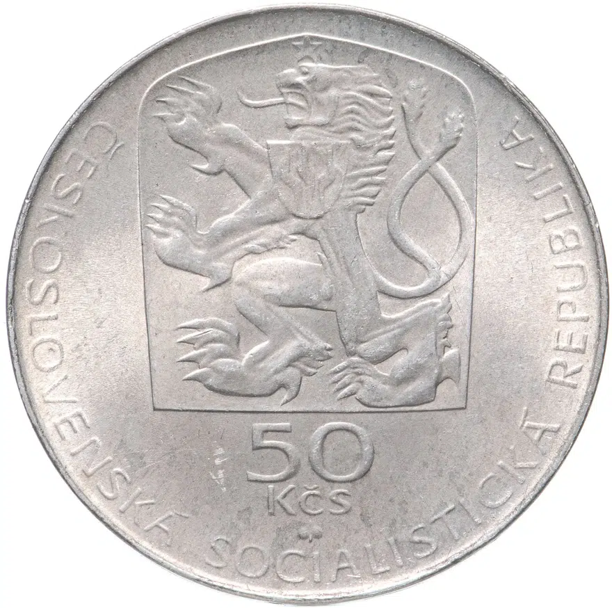 Чехословакия 50 крон (korun) 1974  100 лет со дня рождения Янко Есенского, реверс