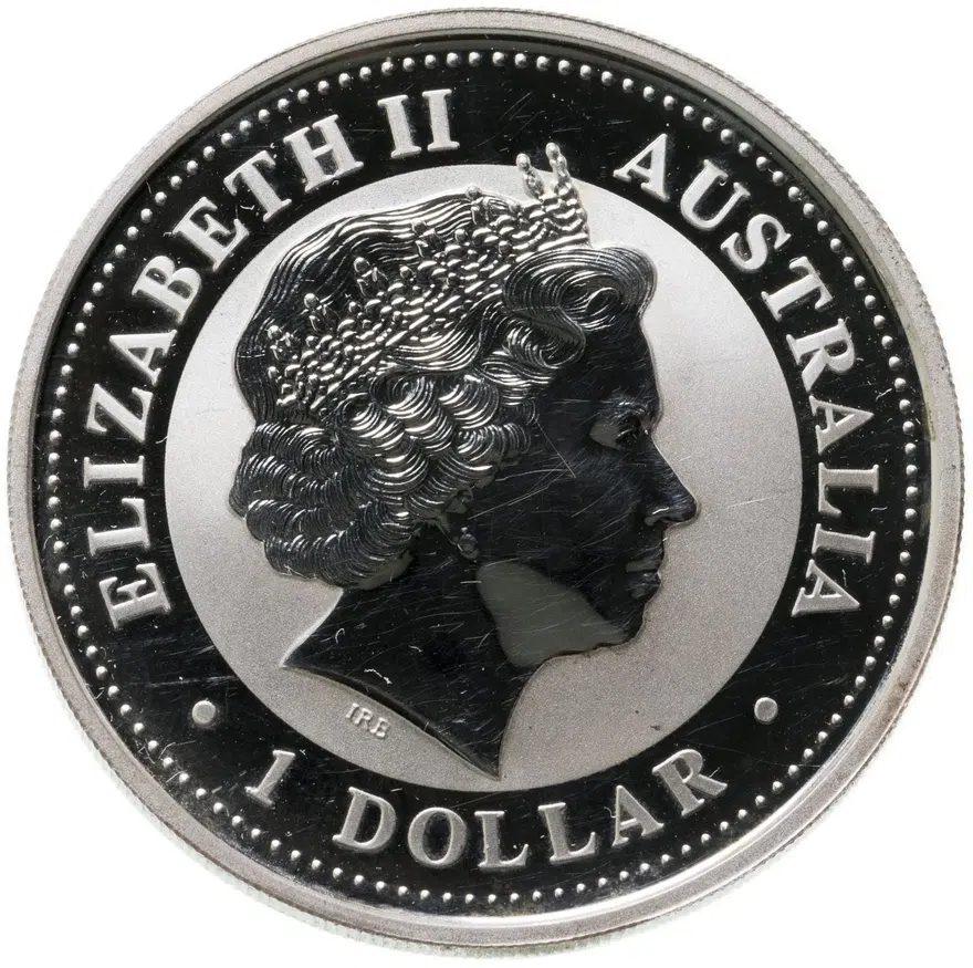 Австралия 1 dollar (доллар) 1999 "Китайский календарь - год Кролика", позолота, реверс