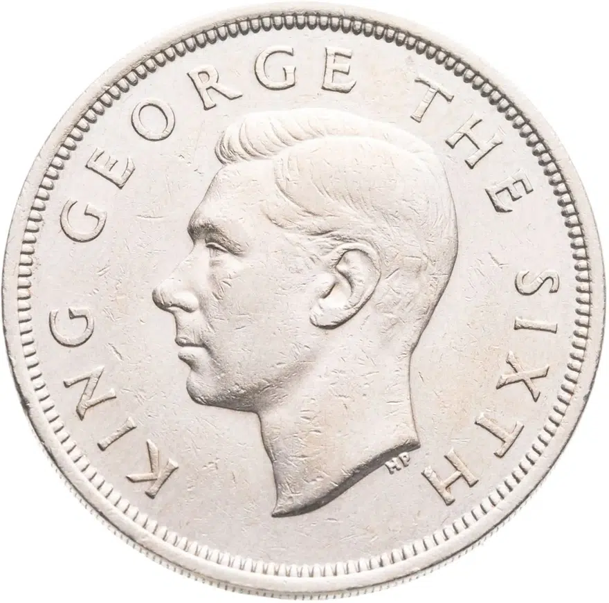 Новая Зеландия 1/2 кроны (crown) 1951, реверс