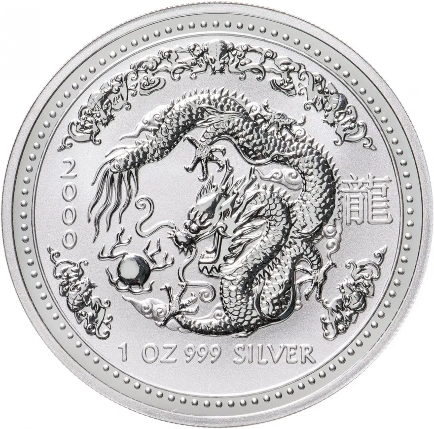 Австралия 1 доллар (dollar) 2000  Year of the Dragon (год Дракона)
