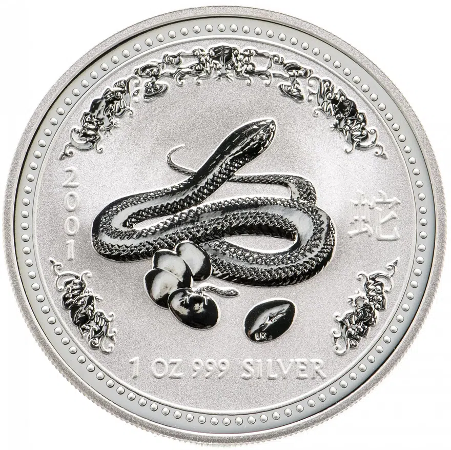 Австралия 1 доллар (dollar) 2001  Year of the Snake (год Змеи), в футляре