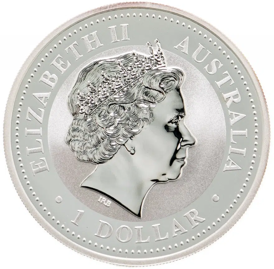Австралия 1 доллар (dollar) 2001  Year of the Snake (год Змеи), в футляре, реверс