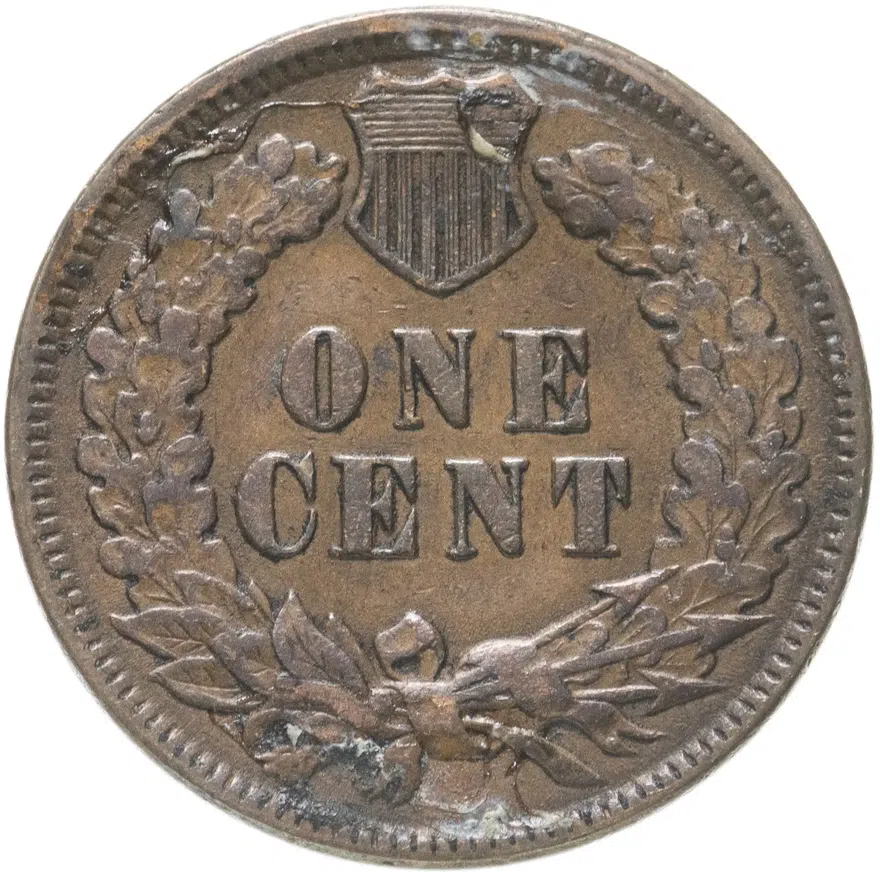 США 1 цент (cent) 1891  Indian Head Cent, реверс