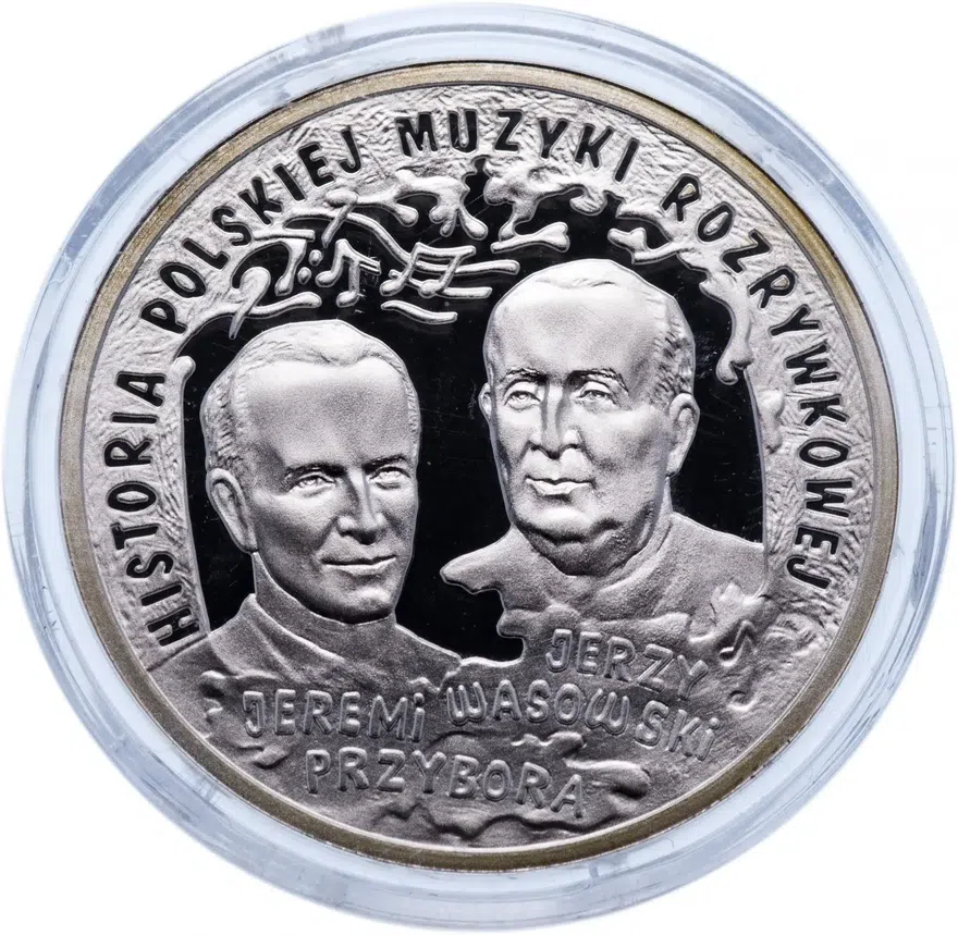 Польша 10 злотых (zlotych) 2011 "История польской музыки - Джереми Пжибора, Ежи Васовски", аверс