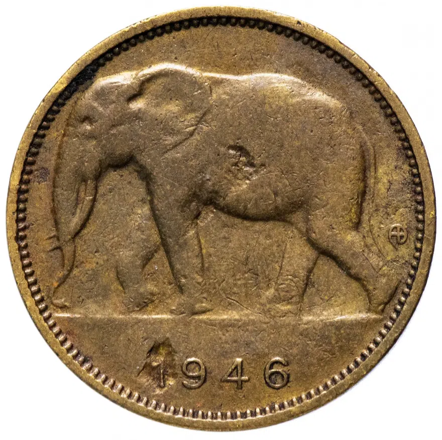 Бельгийское Конго 1 франк (franc) 1946, реверс