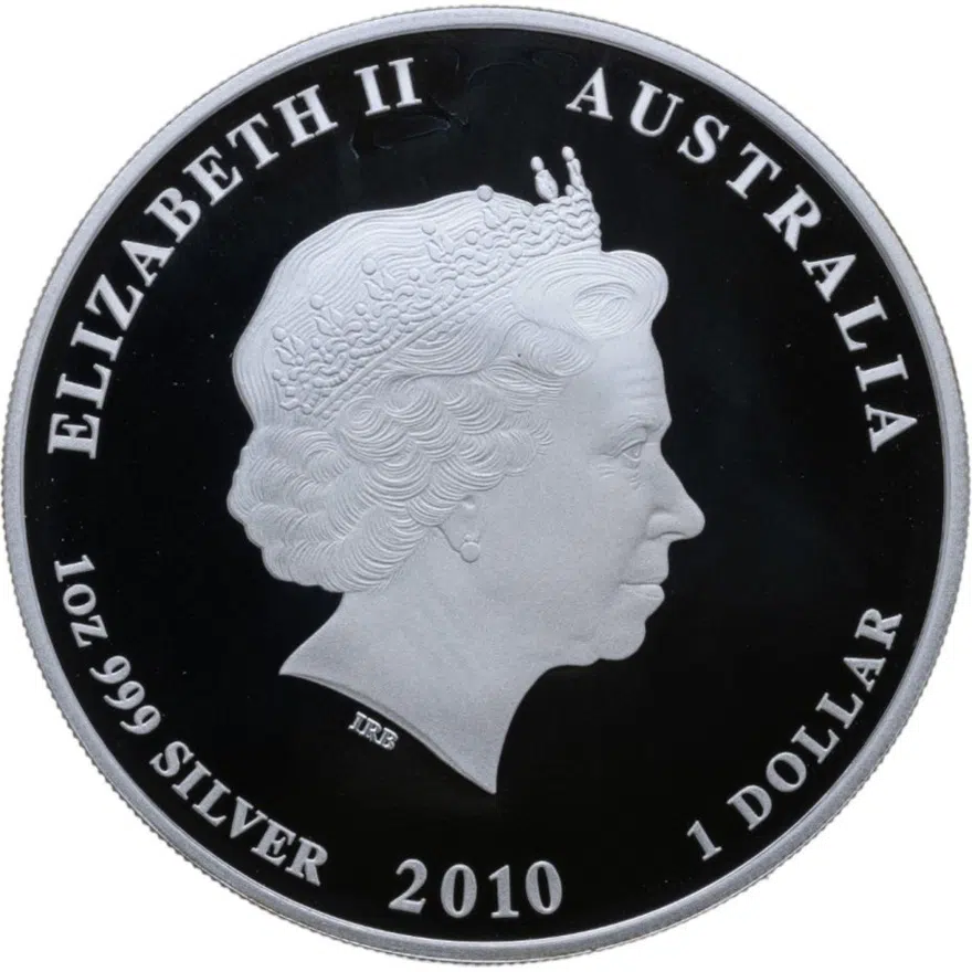 Австралия 1 доллар (dollar) 2010 "Восточный календарь - Год тигра", реверс