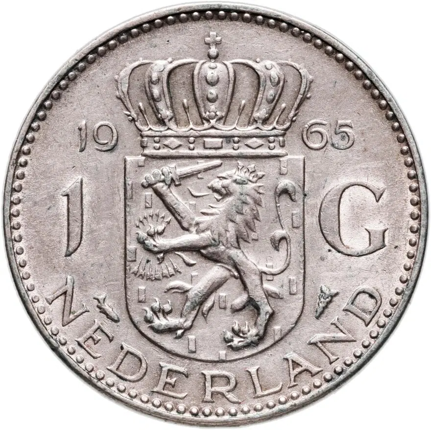 Нидерланды 1 гульден (gulden) 1965, реверс