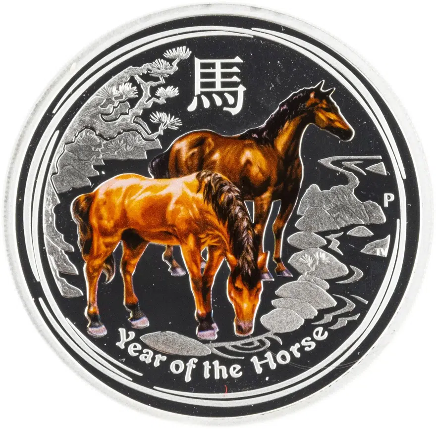 Австралия 1 доллар 2014 "Восточный гороскоп: год лошади", аверс