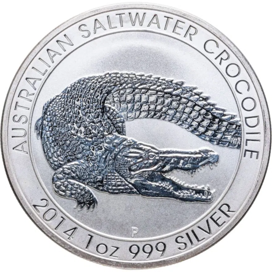 Австралия 1 доллар (dollar) 2014 P Australian Saltwater Crocodile (крокодил)