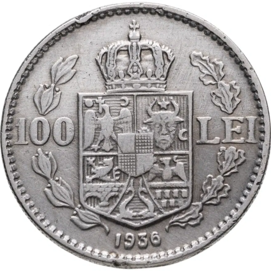 Румыния 100 леев (lei) 1936, аверс