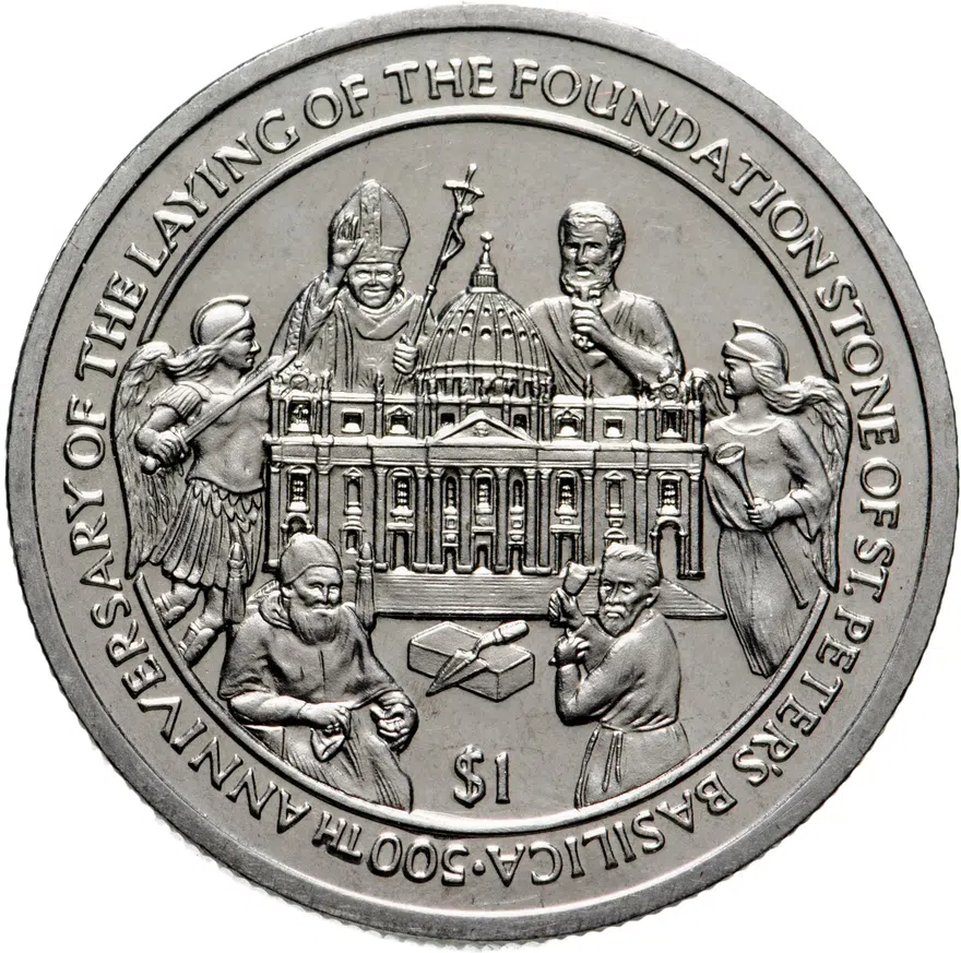 Сьерра-Леоне 1 доллар (dollar) 2006  500 лет началу строительства Собора Святого Петра