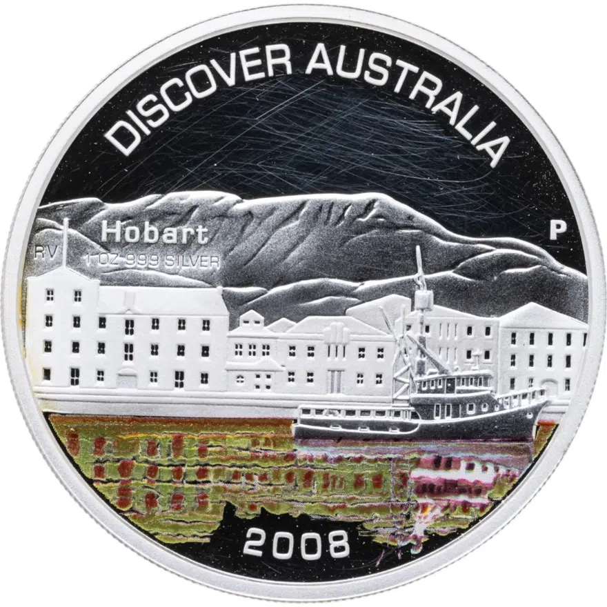 Австралия 1 доллар (dollar) 2008 "Узнайте Австралию - Хобарт"