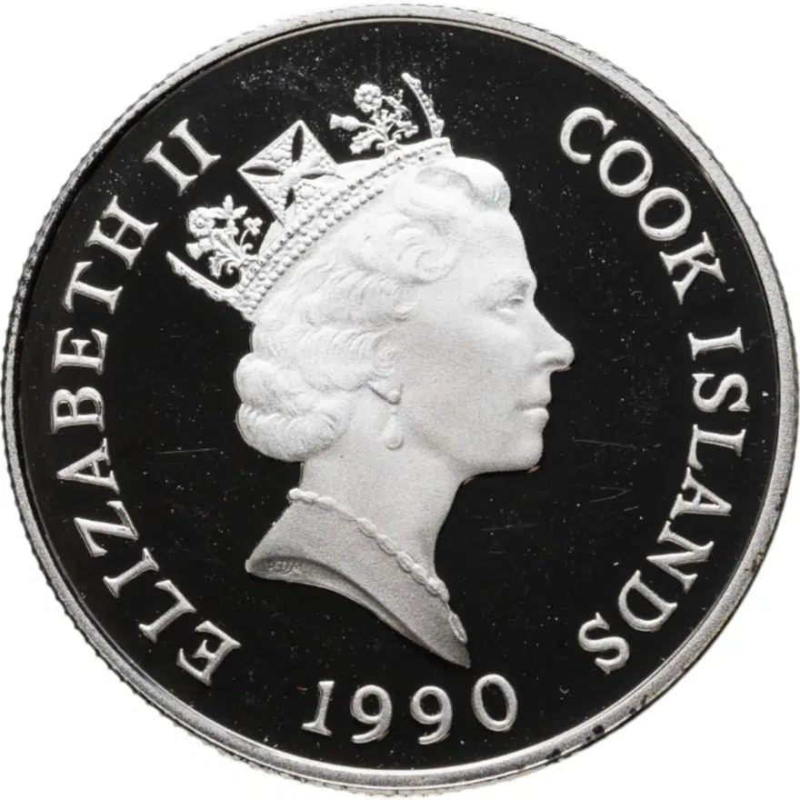 Острова Кука 10 долларов (dollars) 1990  XXV Летние Олимпийские игры, Барселона 1992, реверс