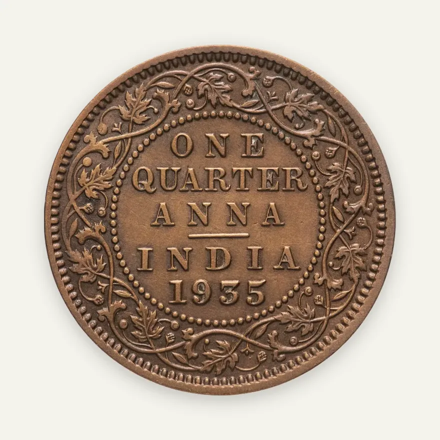 Индия (Британская) 1/4 анны (anna) 1935, аверс
