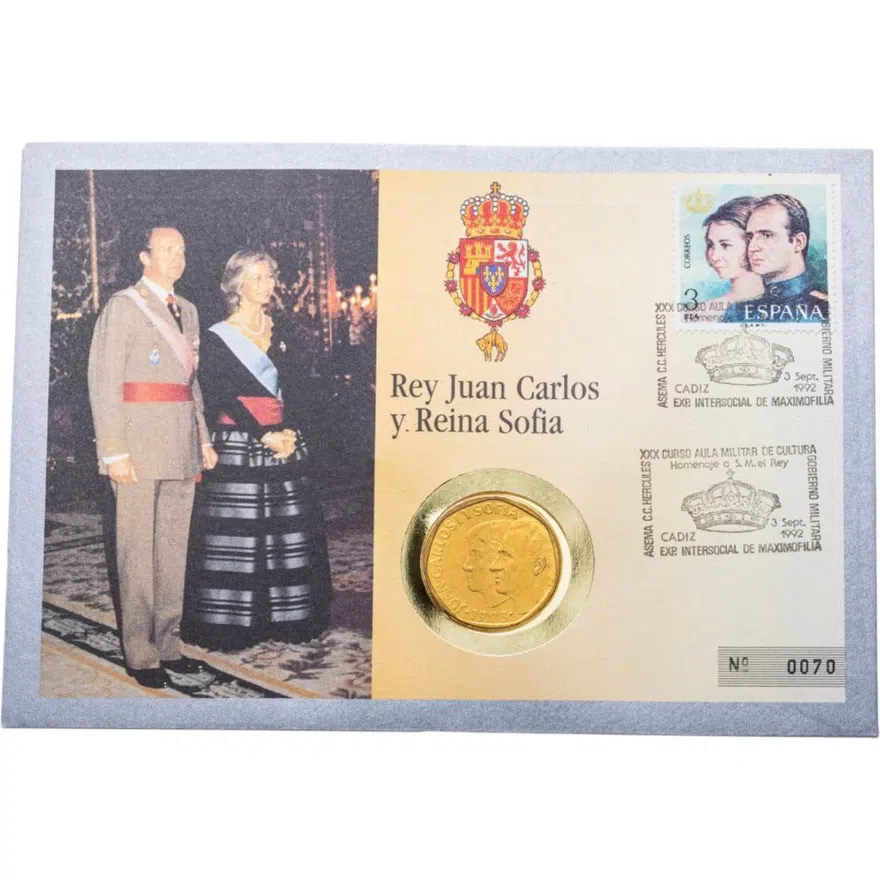 Испания 200 песет 1991 "Мадрид – культурная столица Европы", в буклете, аверс