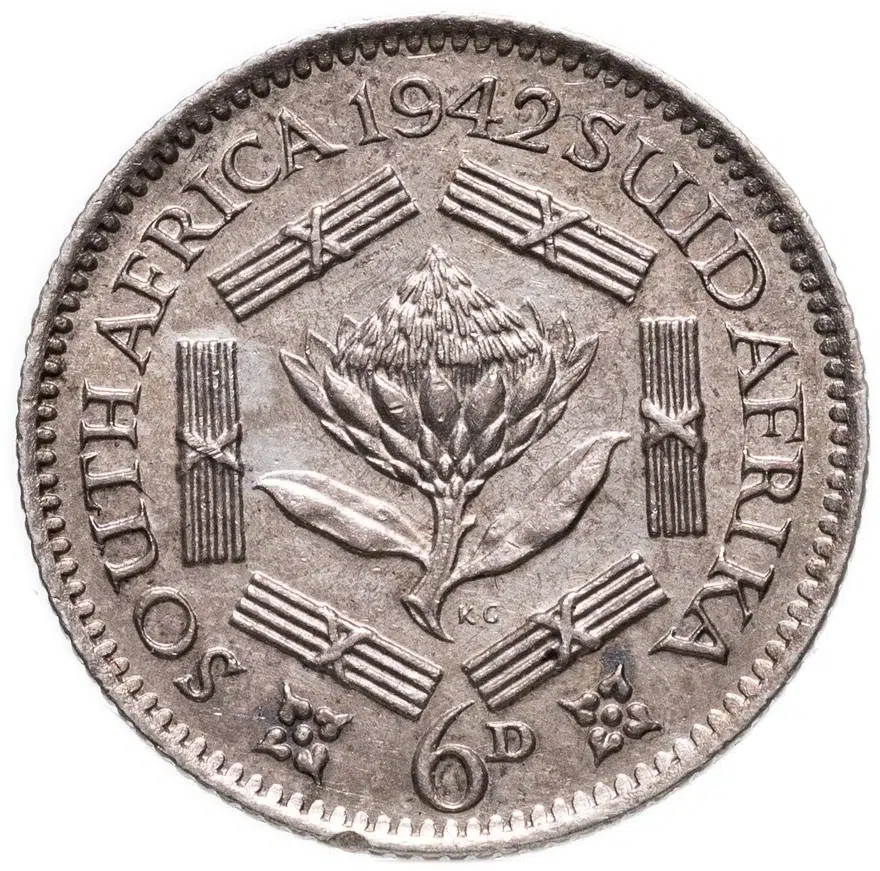 ЮАР 6 пенсов (pence) 1942